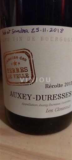 Burgundija Auxey-Duresses Domaine Des Terres De Velle Les Closeaux 2015