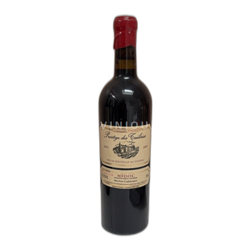 Vin Rouge sec Vieilles Vignes Prestige des Tuileries 2003 France Bordeaux Médoc AOC