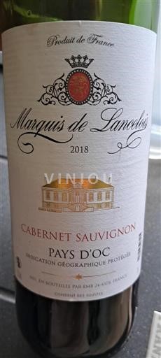 Languedoc og Roussillon Pays d'Oc Marquis De Lancelot 2018
