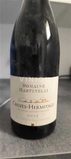 Rhône-dalen Crozes-Hermitage Domaine Martinelli 2016