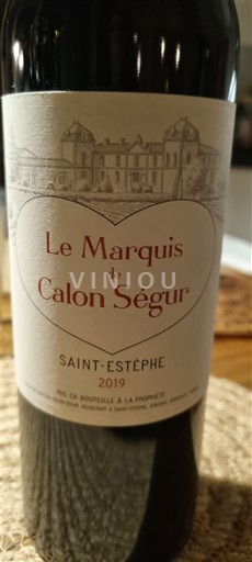 Burdeos Saint-Estèphe Calon Ségur Le Marquis de Calon Ségur 2019