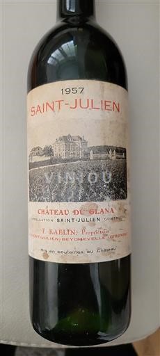 Burdeos Saint-Julien Château Glana 1957