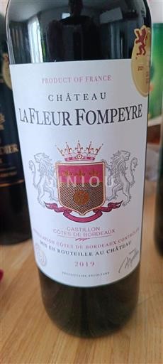 Bordeaux Castillon Côtes de Bordeaux Château La Fleur Pomp-eyre 2019