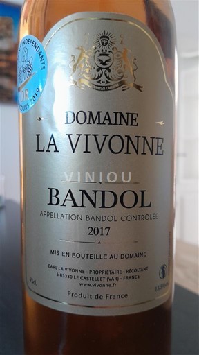 Provenza Bandol Domaine La Vivonne 2017
