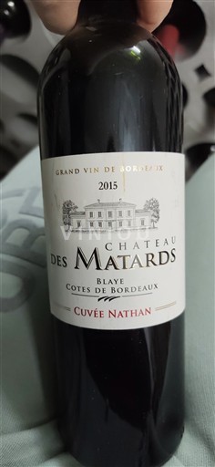 Bordeaux Blaye-Côtes-de-Bordeaux Château Des Matards Nathan 2015
