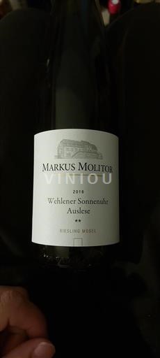 Mosela Markus Molitor Wehlener Sonnenuhr Auslese 2019