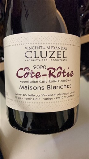 Rhône Valley Côte-Rôtie Vincent & Alexandre Cluzel Maisons Blanches 2020