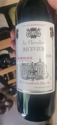 Vin Rouge sec Receveur Le Chevalier 2020 France Bordeaux AOC