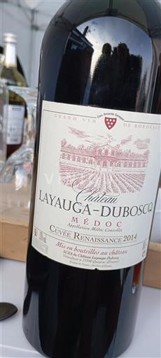 Bordéus Médoc Château Layaugaduboscq Renaissance 2014