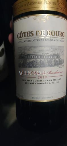 Bordeaux Côtes-de-bourg Cave Augustin Florent 2019