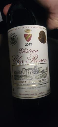Bordeaux Bordeaux Supérieur Château Clos Renon 2019