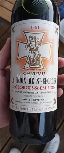 Bordeaux Saint-Georges-Saint-Émilion Château La Croix De Stgeorges 1991