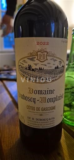 Sud-Ovest Côtes de Gascogne Domaine Duboscqmomplaisir 2022
