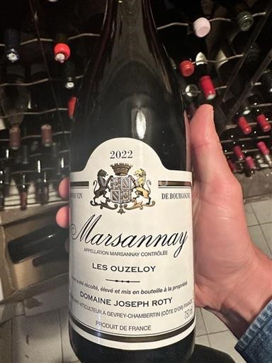 Bourgogne Marsannay Domaine Joseph Roty Les Ouzeloy 2022