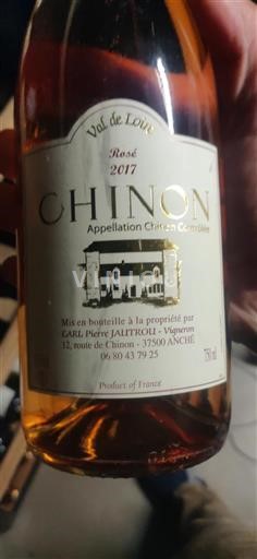 Vallée de la Loire Chinon Earl Pierre Jault 2017