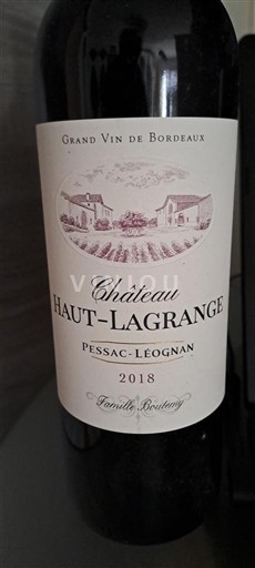 Bordeaux Pessac-Léognan Hautlagrange 2018