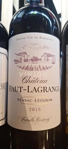 Bordeaux Pessac-Léognan Hautlagrange 2018