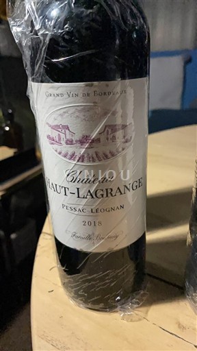 Bordeaux Pessac-Léognan Hautlagrange 2018