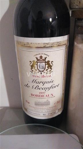 Burdeos Bordeaux Marquis De Beaufort Sang Royal 1997