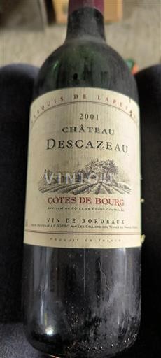 Bordeaux Côtes-de-bourg Château Descazeau 2001