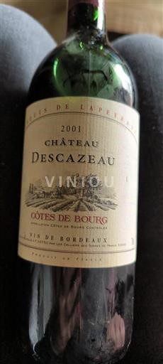 Bordeaux Côtes-de-bourg Château Descazeau 2001