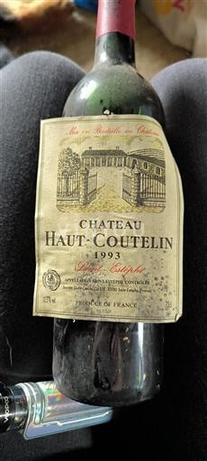 Vin Rouge sec Château Haut-Coutelin 1993 France Bordeaux Saint-Estèphe AOC