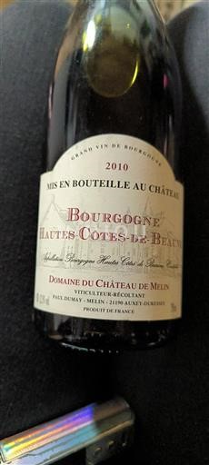 Burgundija Ni doloceno Domaine De Melin 2010
