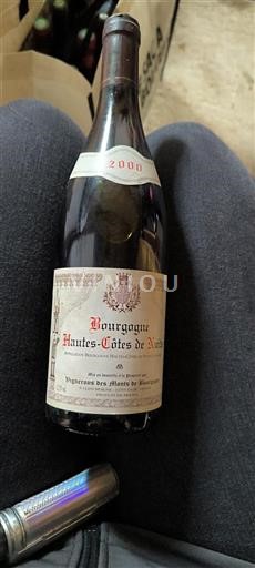Burgundy Hautes Côtes de Nuits Vignerons Des Monts De Bourgogne 2000