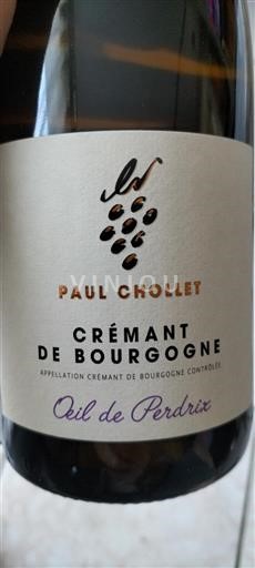 Bourgogne Crémant de Bourgogne Paul Chollet Œil de Perdrix Icke årgångsbetecknad