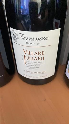 Roussillon Côtes-du-roussillon Terrassous Villare Juliani 2020