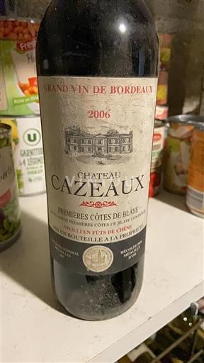 Bordeaux Nespecifikováno Château Cazeau 2006