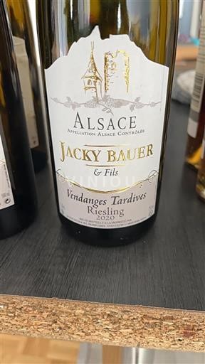 Alsace Jacky Bauer & Fils Vendanges Tardives 2020