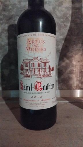 Bordeaux Saint-Émilion Artus Des Moines 2012