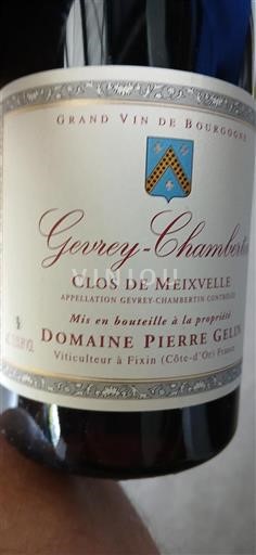 Burgundy Gevrey-Chambertin Domaine Pierre Gelin Clos de Meixvelle 2016
