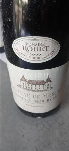 Borgogna Mercurey Premier Cru Château Mercey En Sazenay 2000