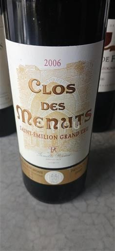 Burdeos Saint-Émilion Grand Cru Clos Des Menuts 2006