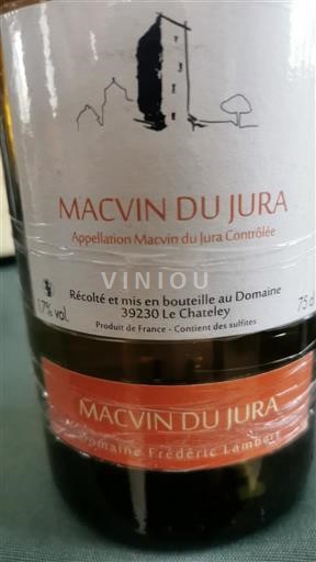Jura Macvin-du-Jura Domaine Frédéric Lambert Niet-geïntegreerd