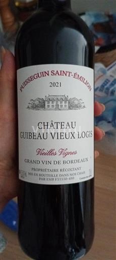 Bordeaux Puisseguin-saint-émilion Château Guibeau Vieux Logis Vieilles Vignes 2021