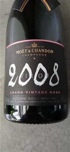 Champaña Champán Moët & Chandon Grand Vintage Rosé 2008