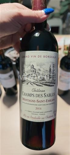 Bordeaux Montagne-saint-émilion Château Champ Des Sables 2014