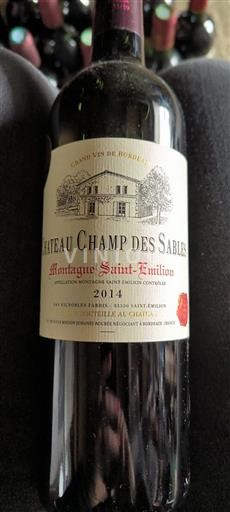Bordeaux Montagne-saint-émilion Château Champ Des Sables 2014
