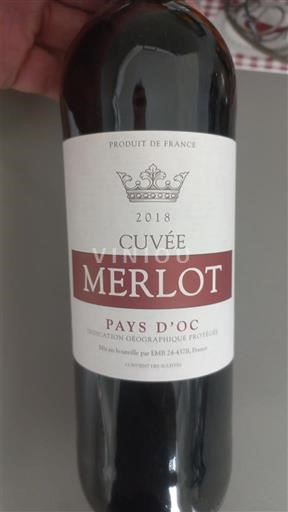 Languedoc-Roussillon Pays d'Oc Cuvée Merlot 2018