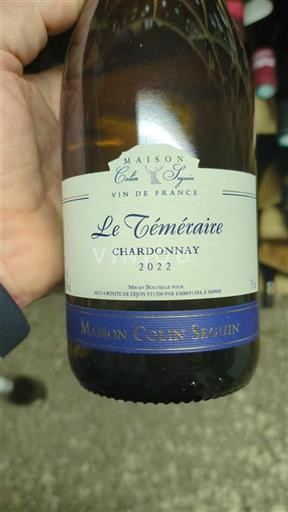 Vin Blanc sec Le Téméraire Maison Colin Seguin 2022 France Bourgogne AOC