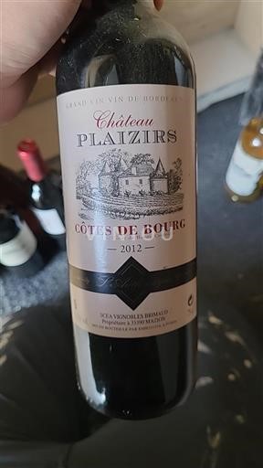 Bordéus Côtes-de-bourg Château Plaizirs 2012
