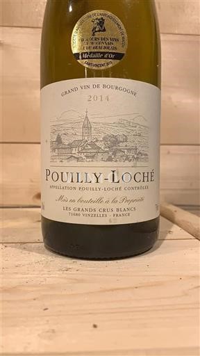 Vin Blanc sec Les Grands Crus Blancs 2014 France Bourgogne Pouilly-loché AOC