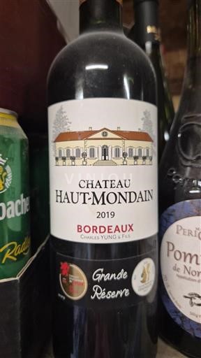Bordéus Château Hautmondain Grande Réserve 2019