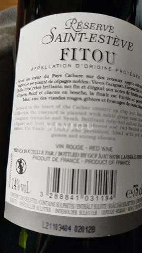 Languedoc Fitou Réserve Saint-estève Sin añada