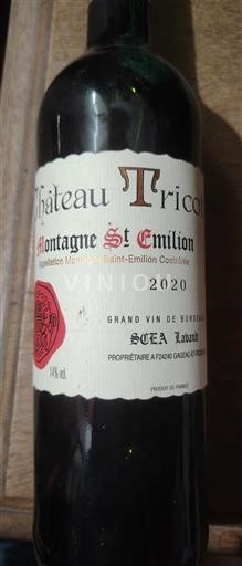 Bordéus Montagne-saint-émilion Château Tricot 2020
