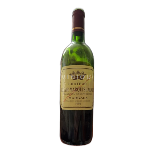 Bordeaux Margaux Bel Air Marquis Aligre 1998