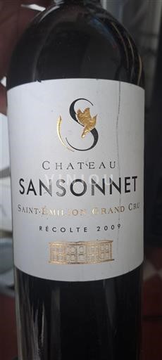 Burdeos Saint-Émilion Grand Cru Château Sansonnet 2009